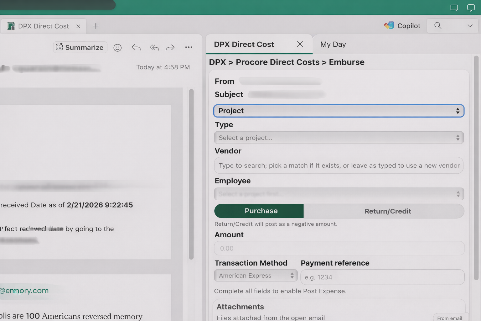 DPX-Pro Outlook add-in